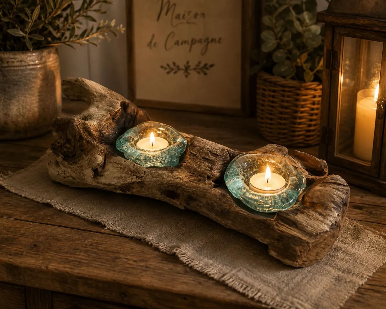Glas op hout