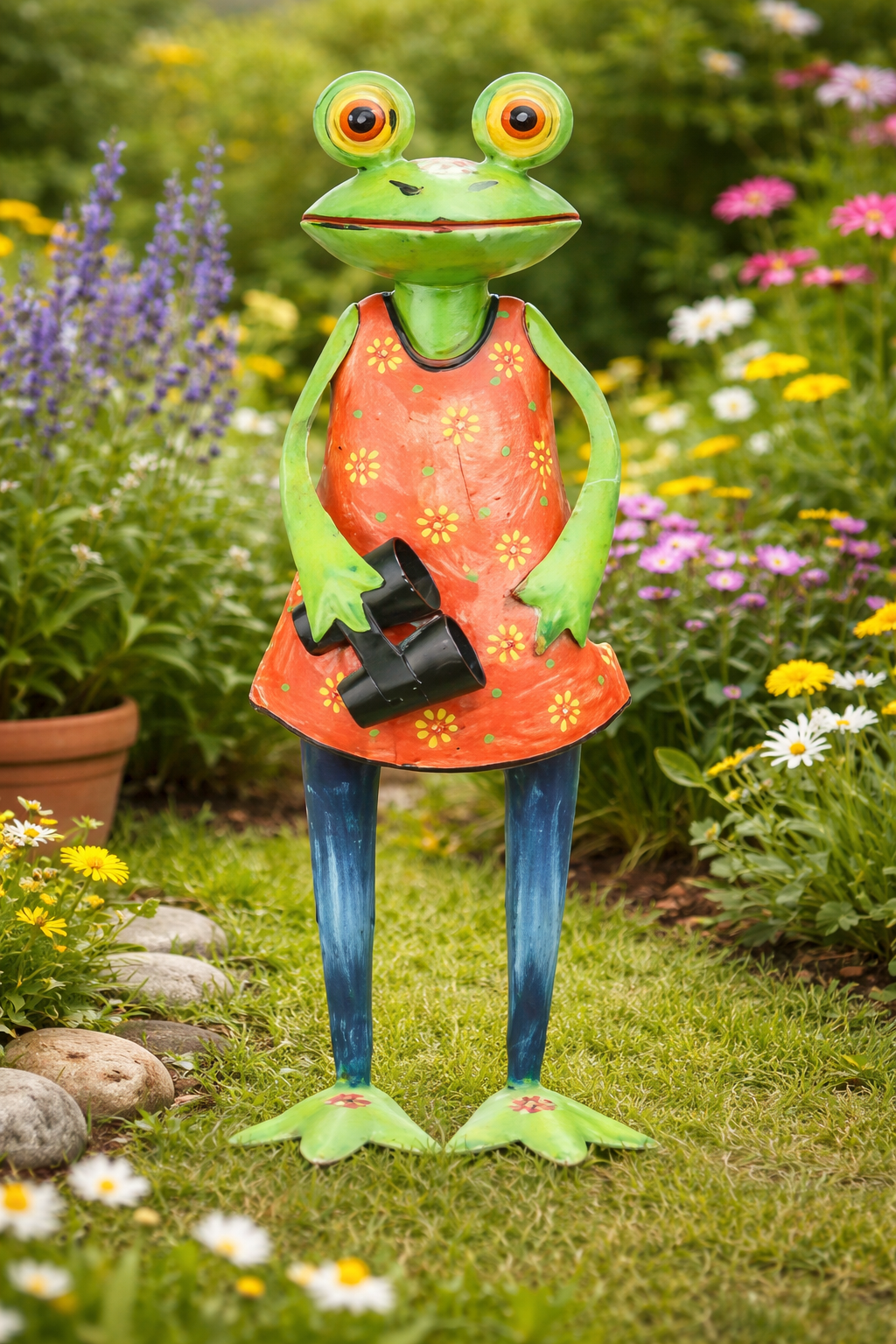 Frog w. binoculars 28 cm