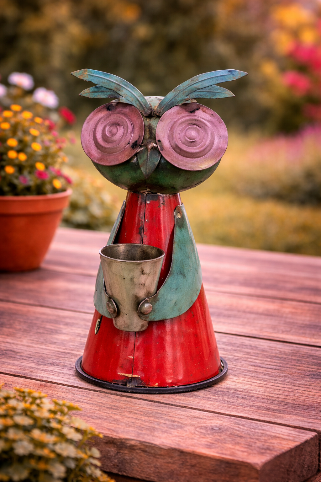 OWL WITH GLASS