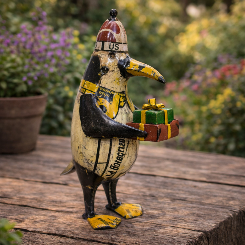 IRON PENGUIN WITH GIFTS