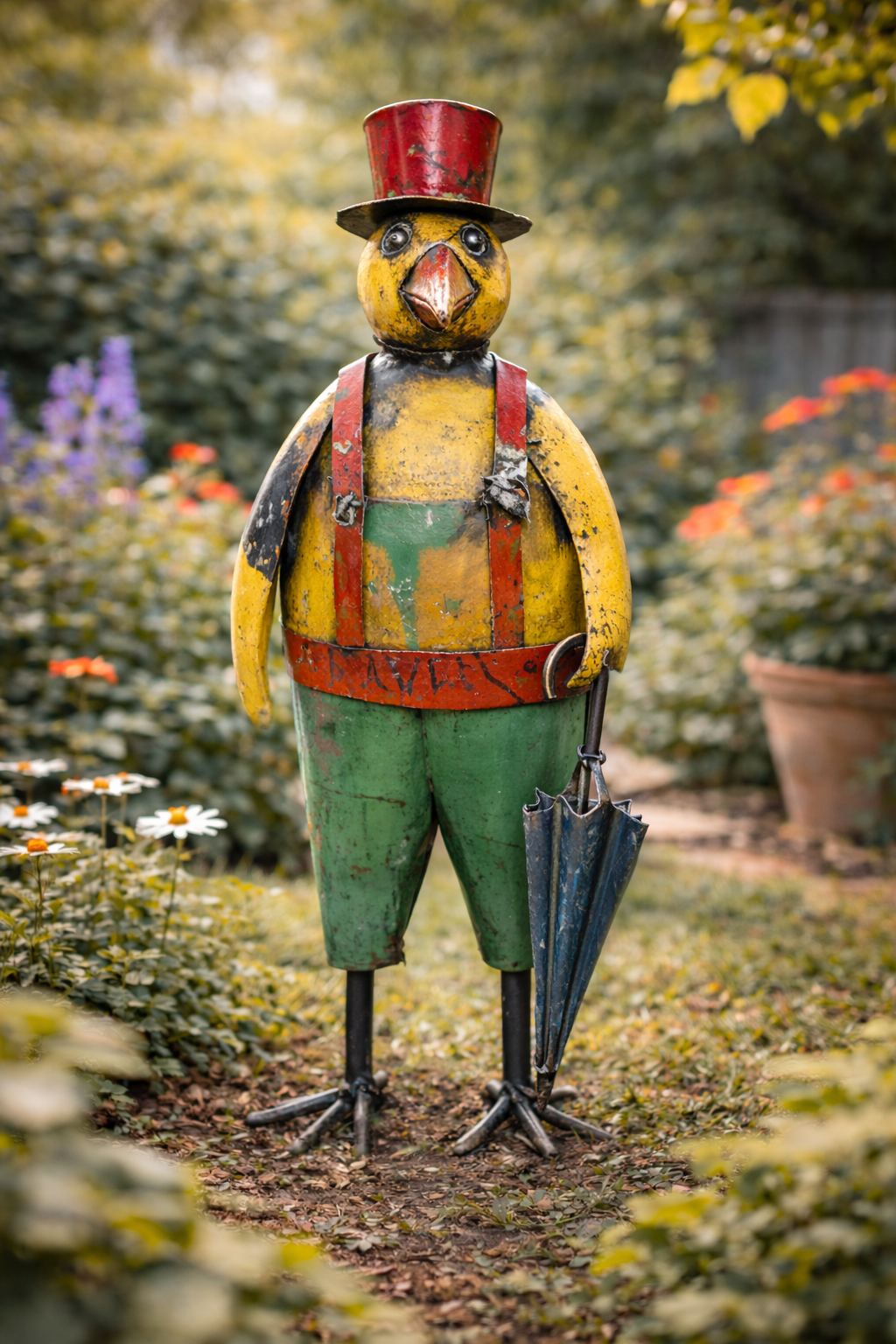 Penguin with umbrella 32 cm