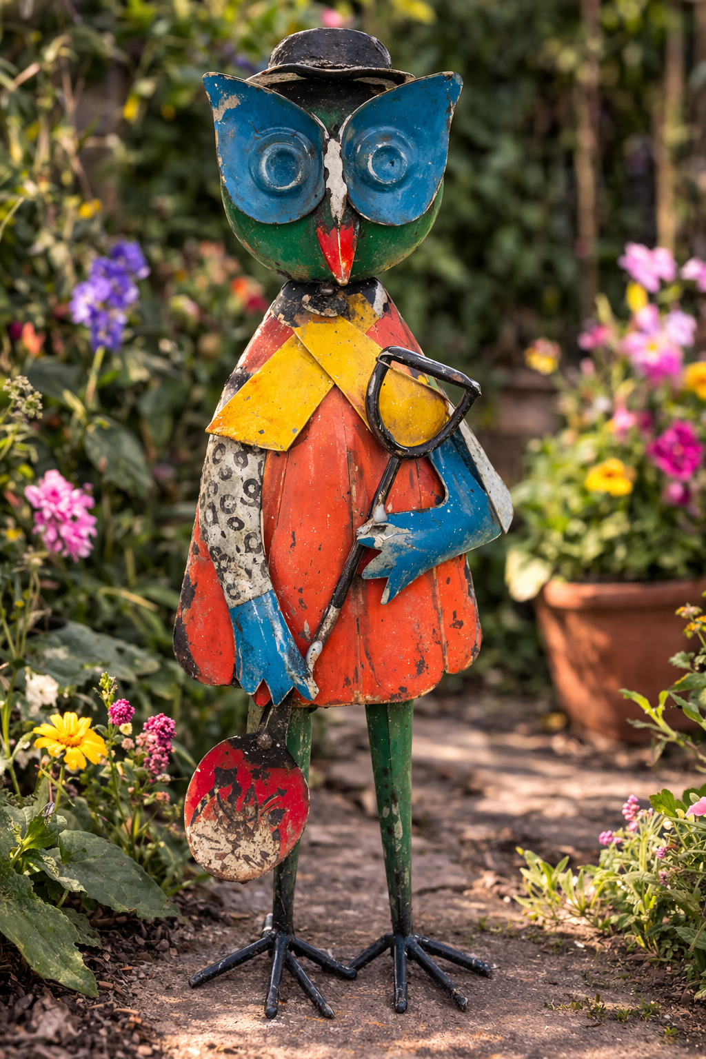 IRON OWL WITH SPADE