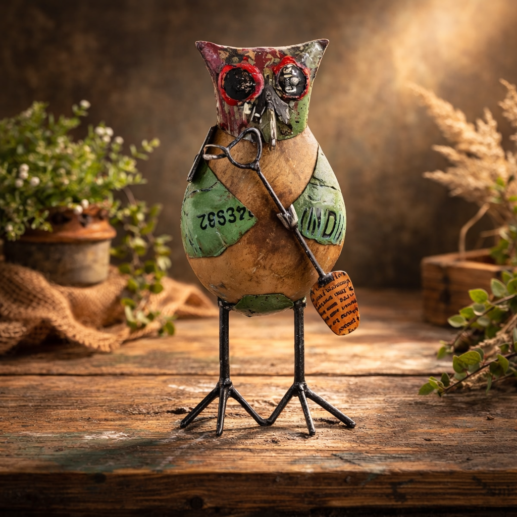 OWL WITH SPADE