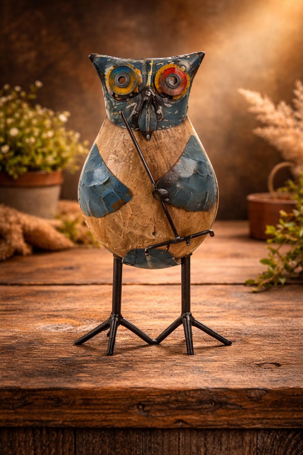 Owl with rake 26 cm