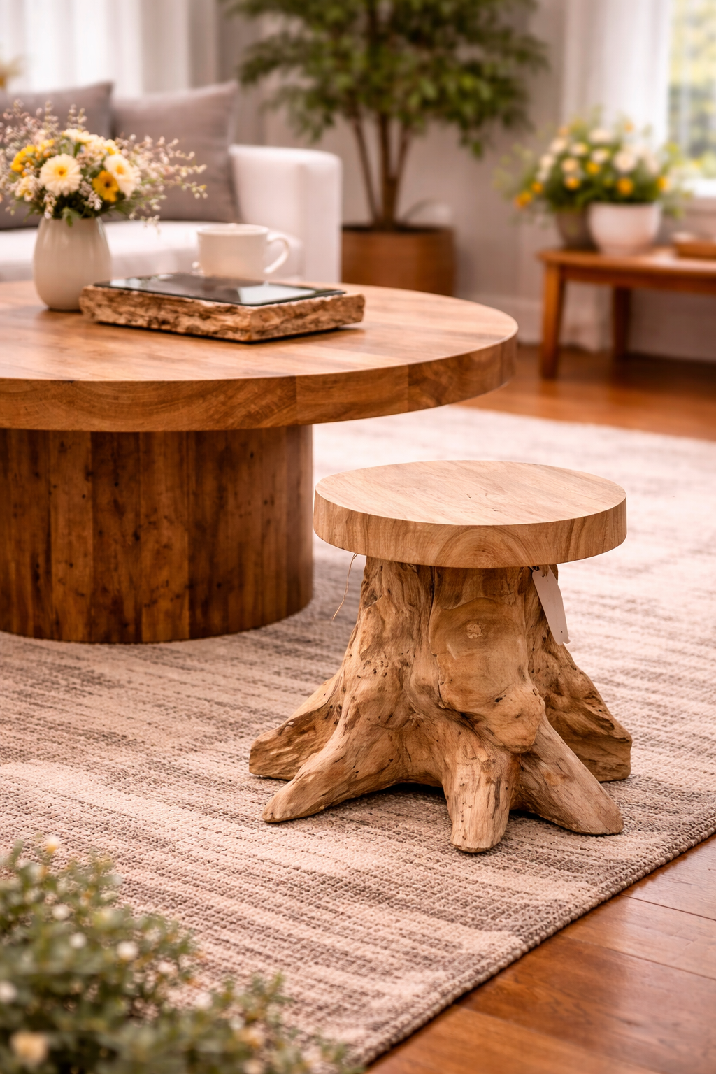 Teak stool 41x40x25cm