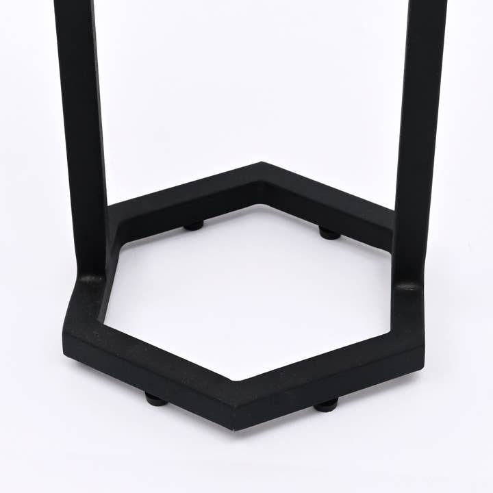 Hexagonal Marble Table Small Set of 2