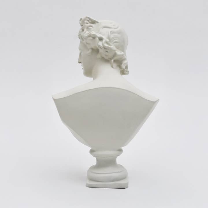 Ivory Neo-Classical Bust Sculpture in Matte Resin
