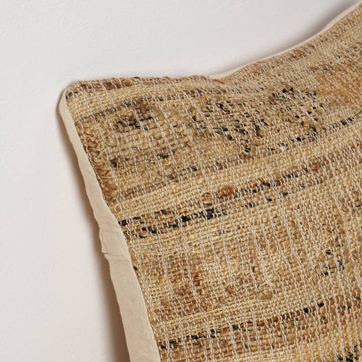 Natural Jute Woven Cushion with Filler 60 × 60 cm