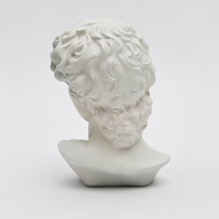 Ivory Monochrome Classical Bust Sculpture in Matte Resin