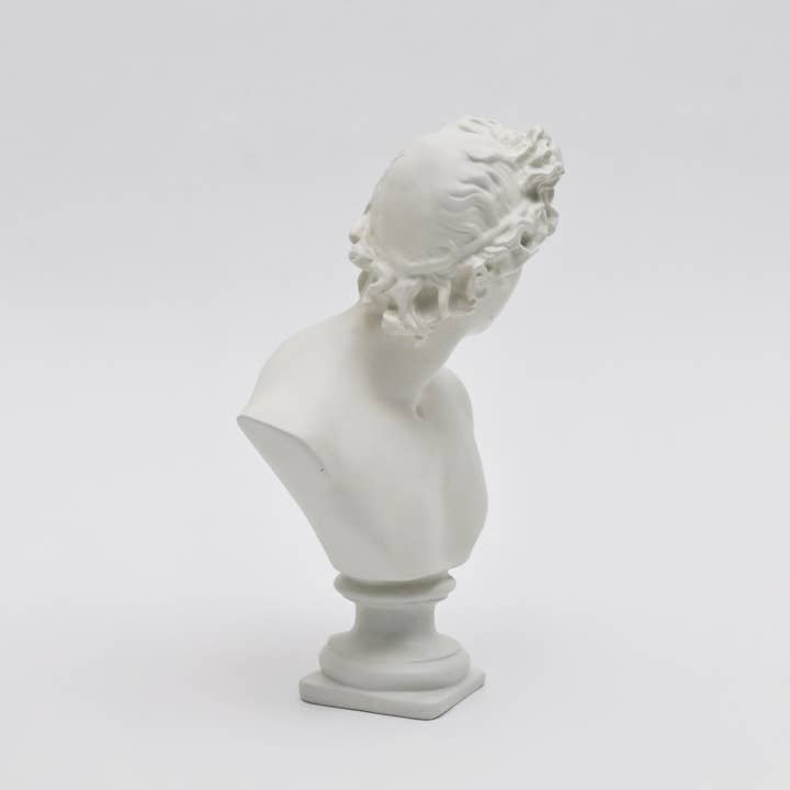 Ivory Neo-Classical Bust Sculpture in Matte Resin