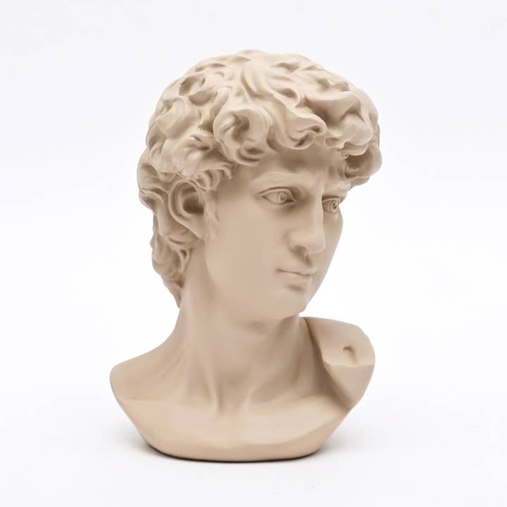 Beige Neo-Classical Bust Sculpture