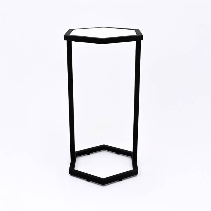 Hexagonal Marble Table Small Set of 2