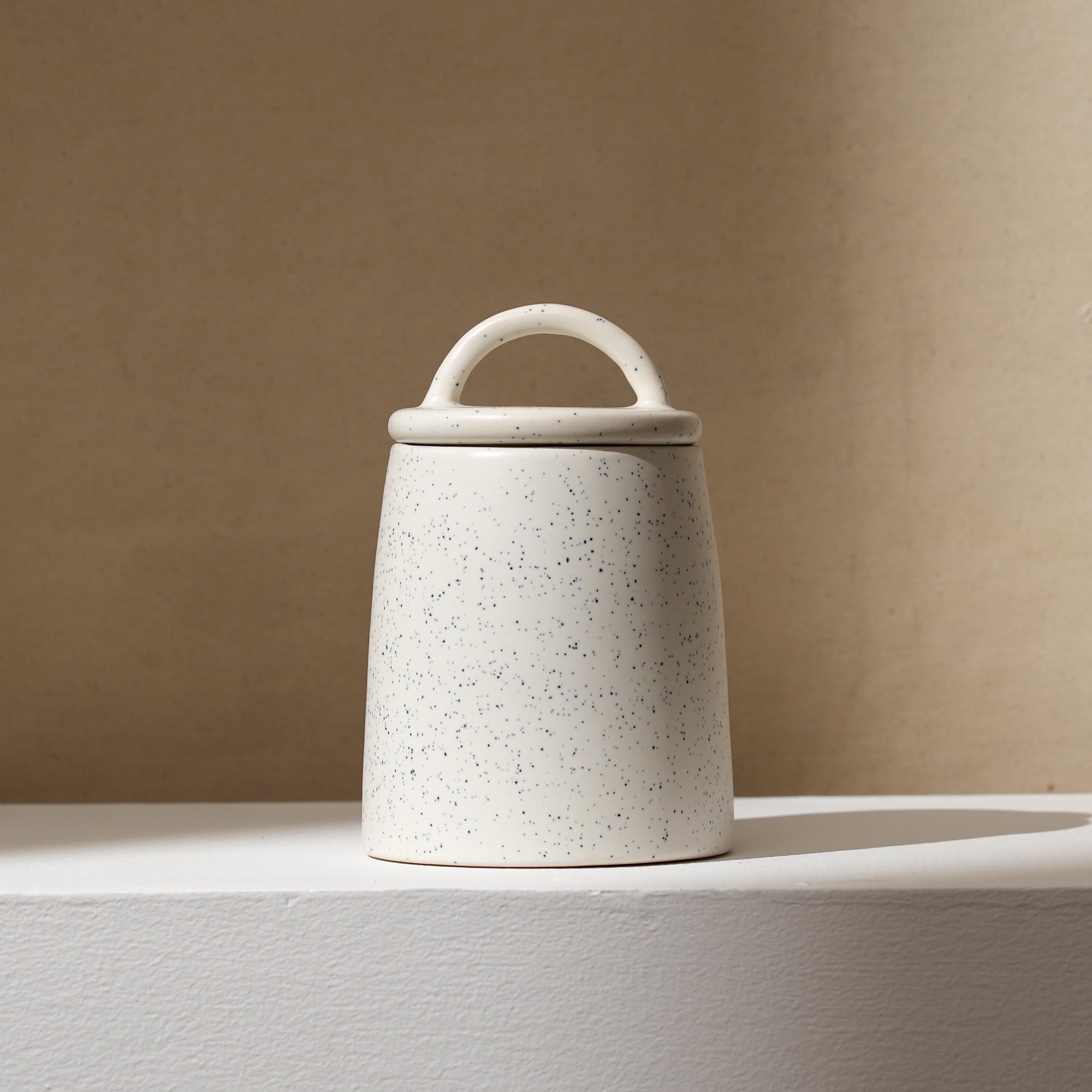 Ceramic Canister – Pure White Handmade Storage Jar