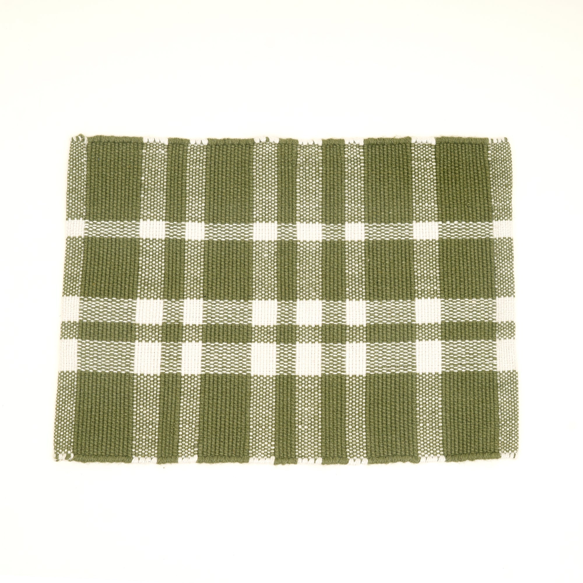 Green Checker Placemat – Durable Polyester Table Mat for Dining and Kitchen