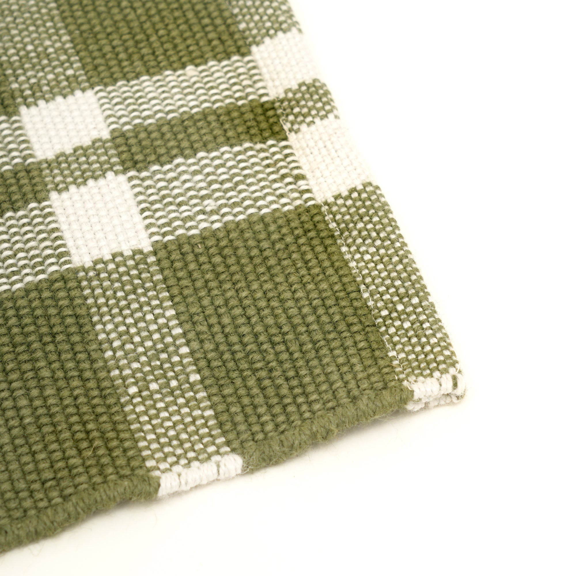 Green Checker Placemat – Durable Polyester Table Mat for Dining and Kitchen