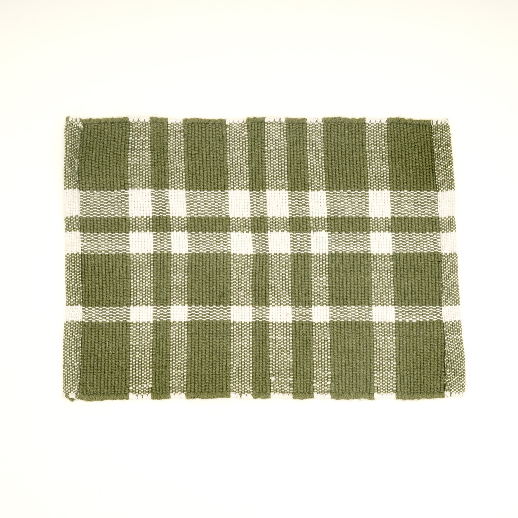 Green Checker Placemat – Durable Polyester Table Mat for Dining and Kitchen
