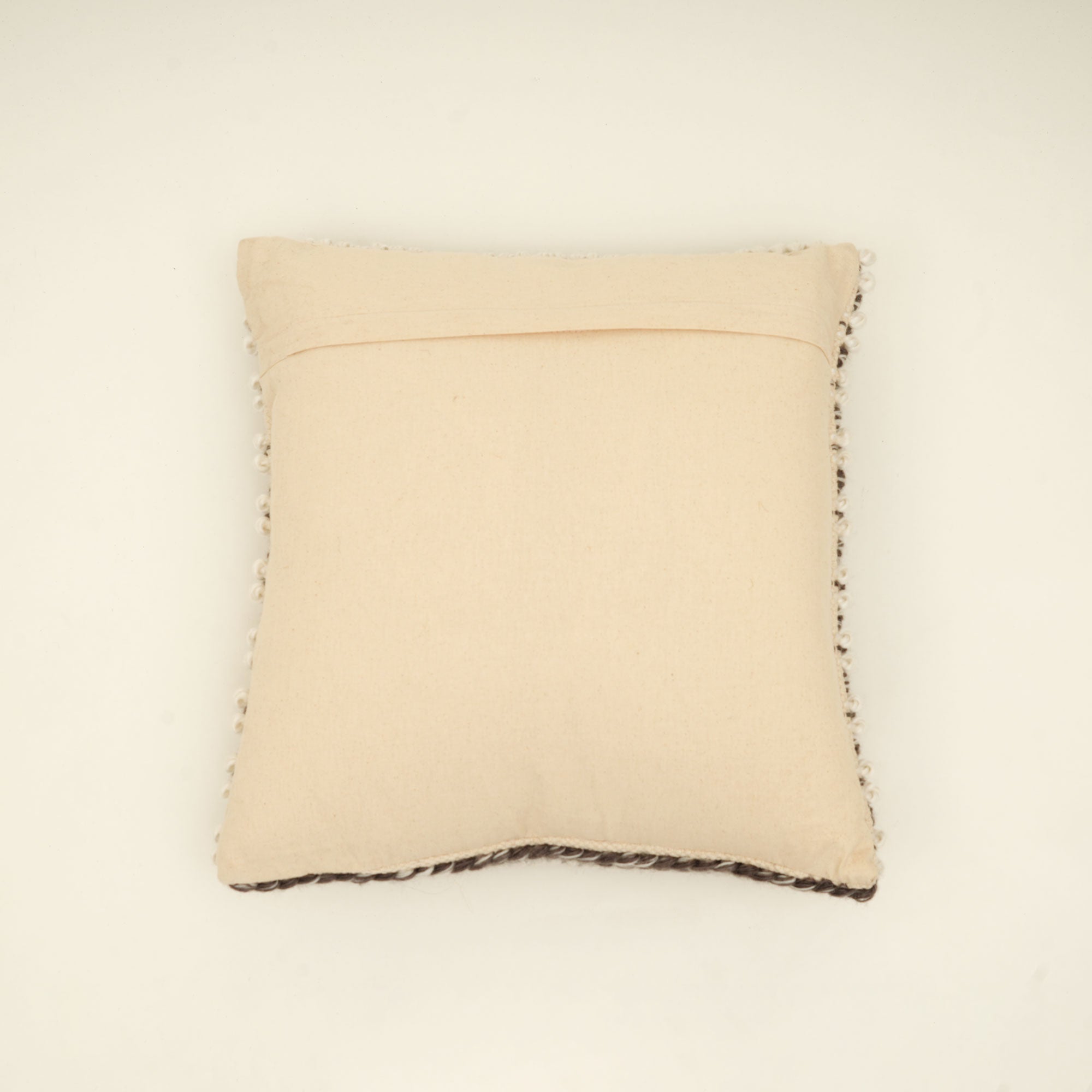 Ivory/Grey Handwoven Cushion – Decorative Throw Pillow for Sofa, Chair, and Bed