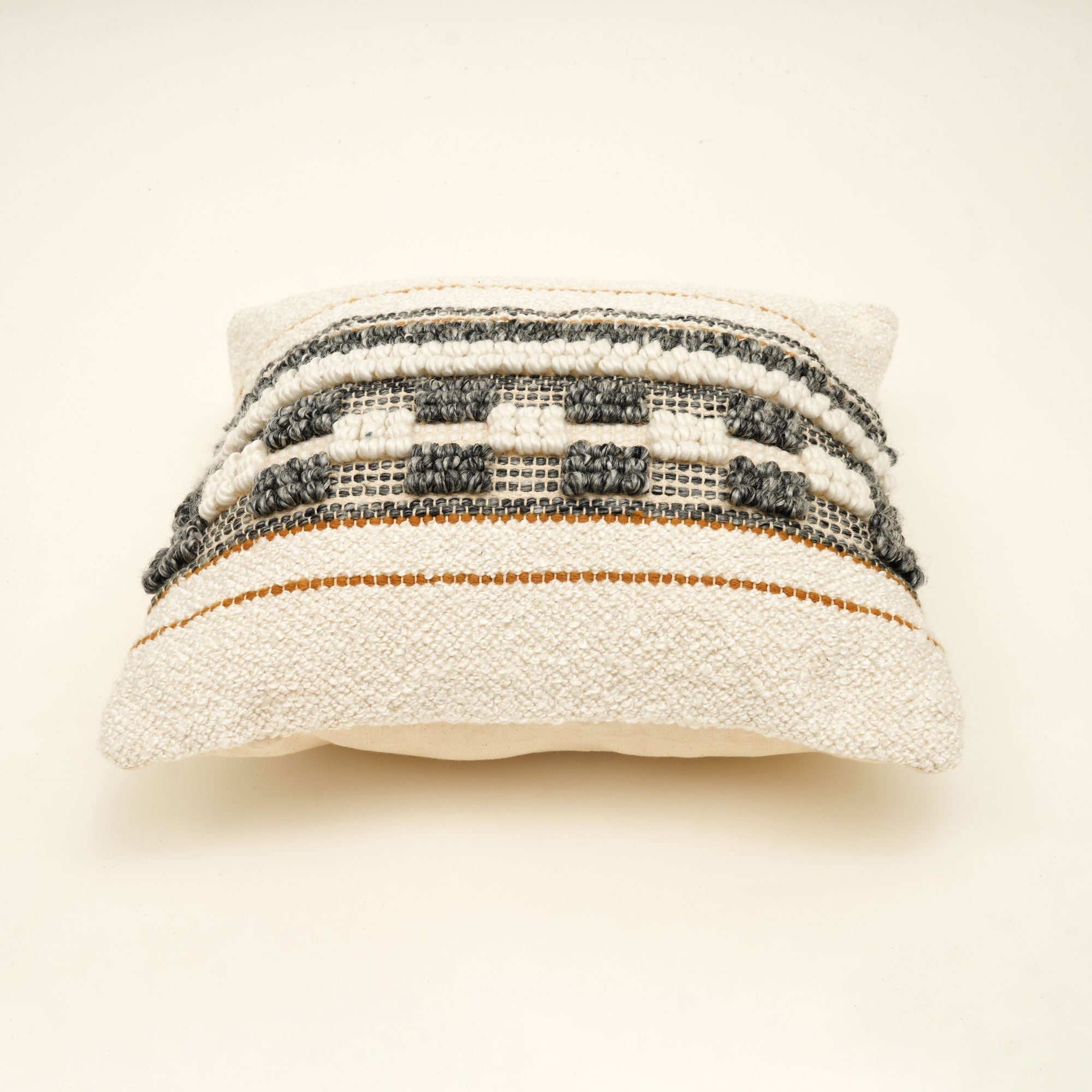 Colorful Multi Handwoven Cushion Cover – Handmade Textured Home Accent