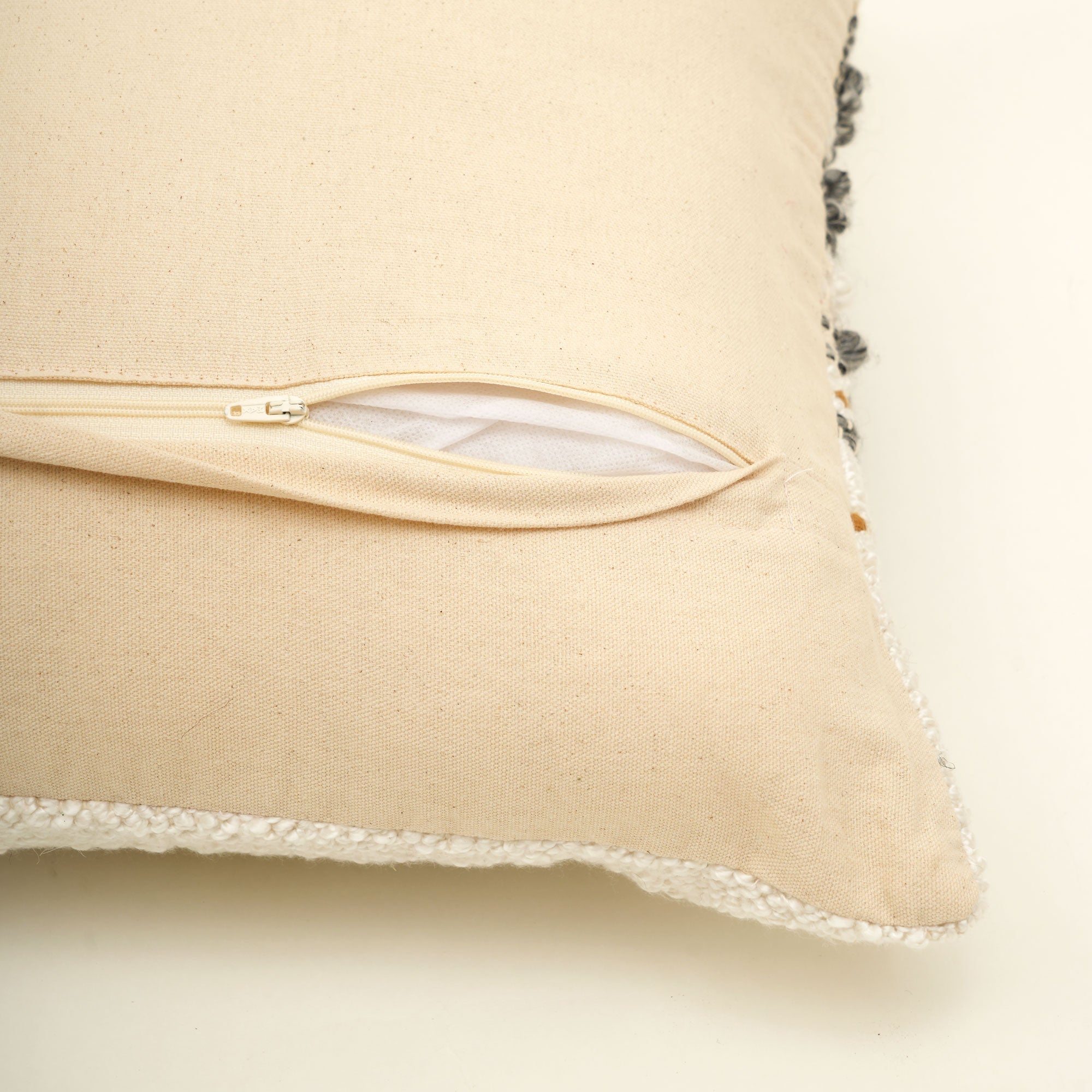 Colorful Multi Handwoven Cushion Cover – Handmade Textured Home Accent