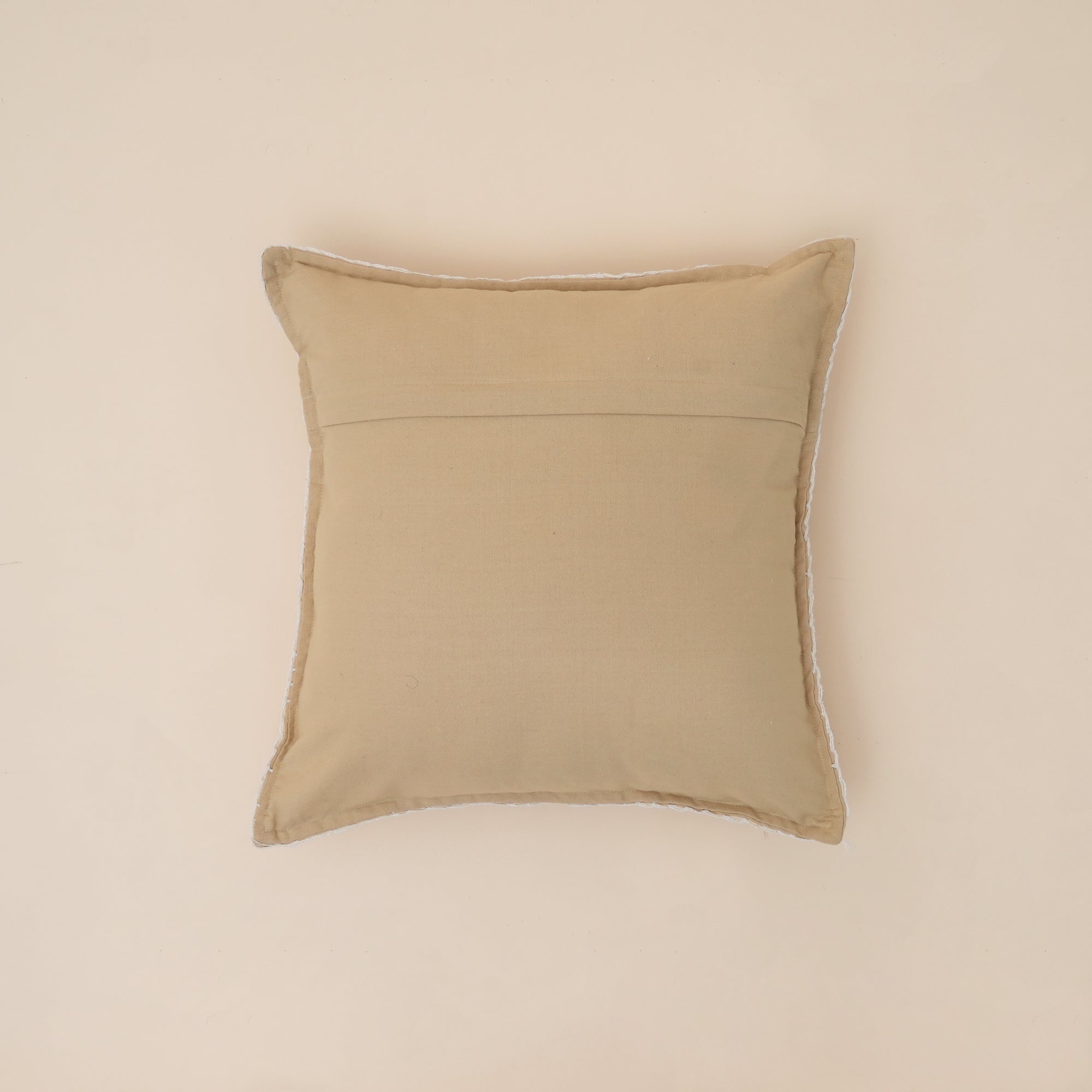 Palm Tree Embroidered Cotton Cushion with Filler 46cm