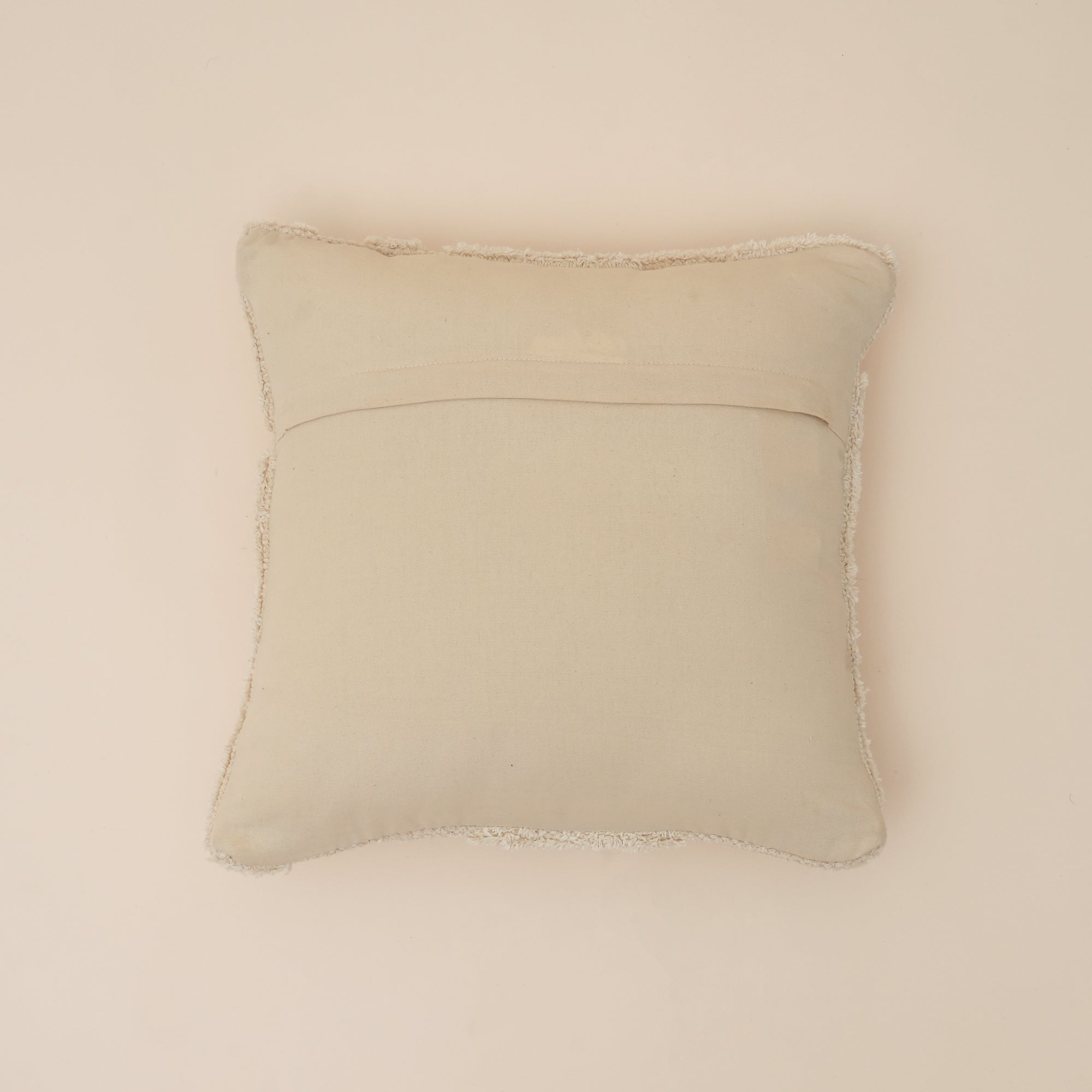 Ivory Dune Textured Tufted Cotton Cushion with Filler 46 cm
