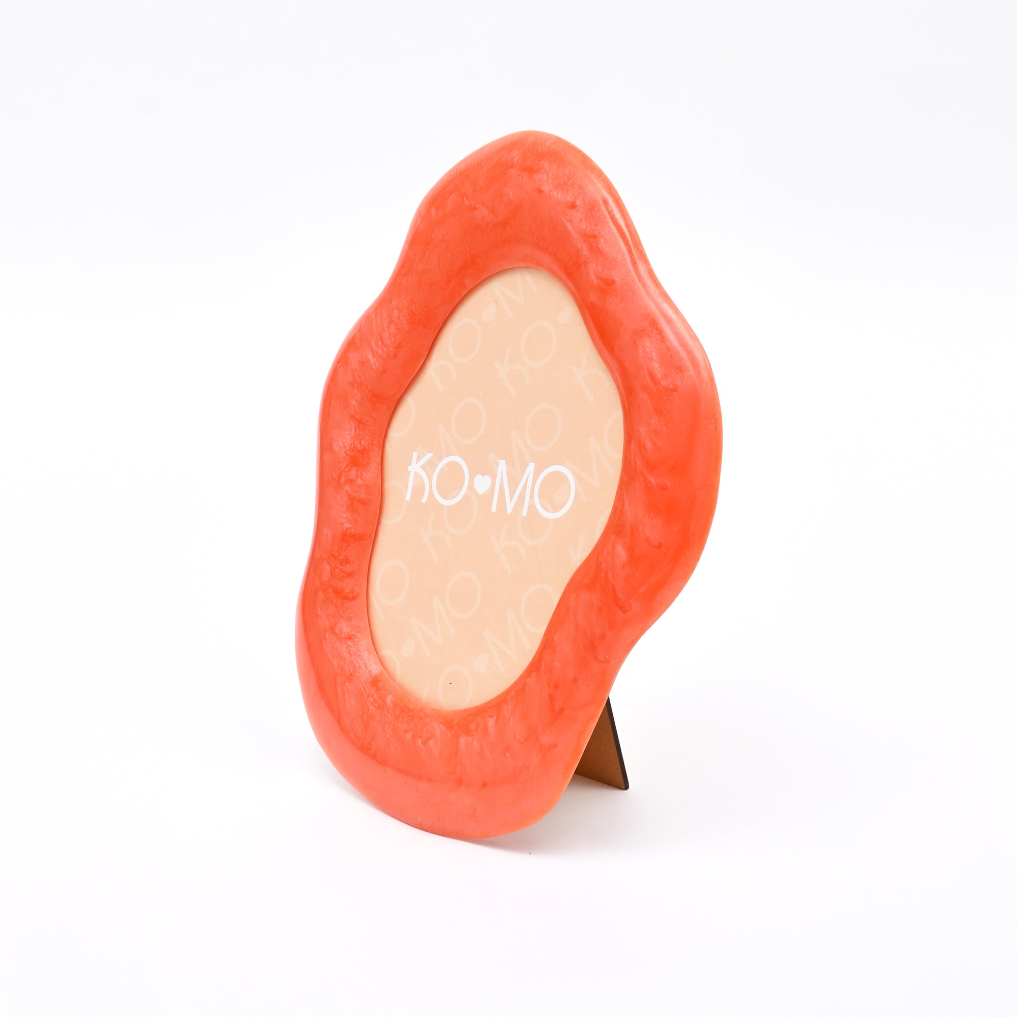 Orange Organic Resin Photo Frame 5x7 Inch Modern Décor