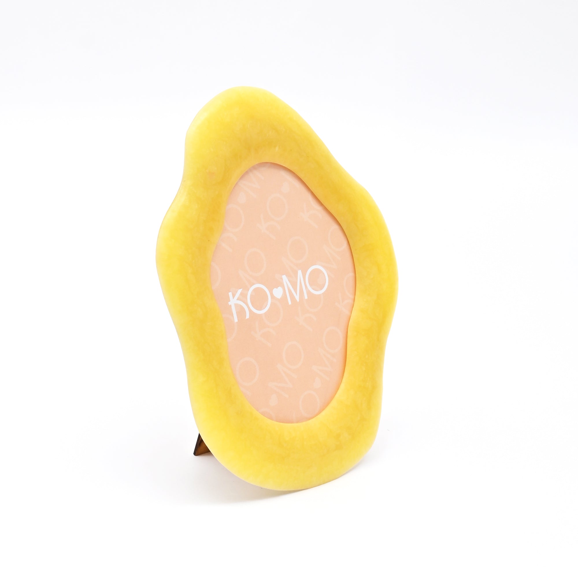 Yellow Organic Shape Photo Frame 5x7 Inch Resin Decor