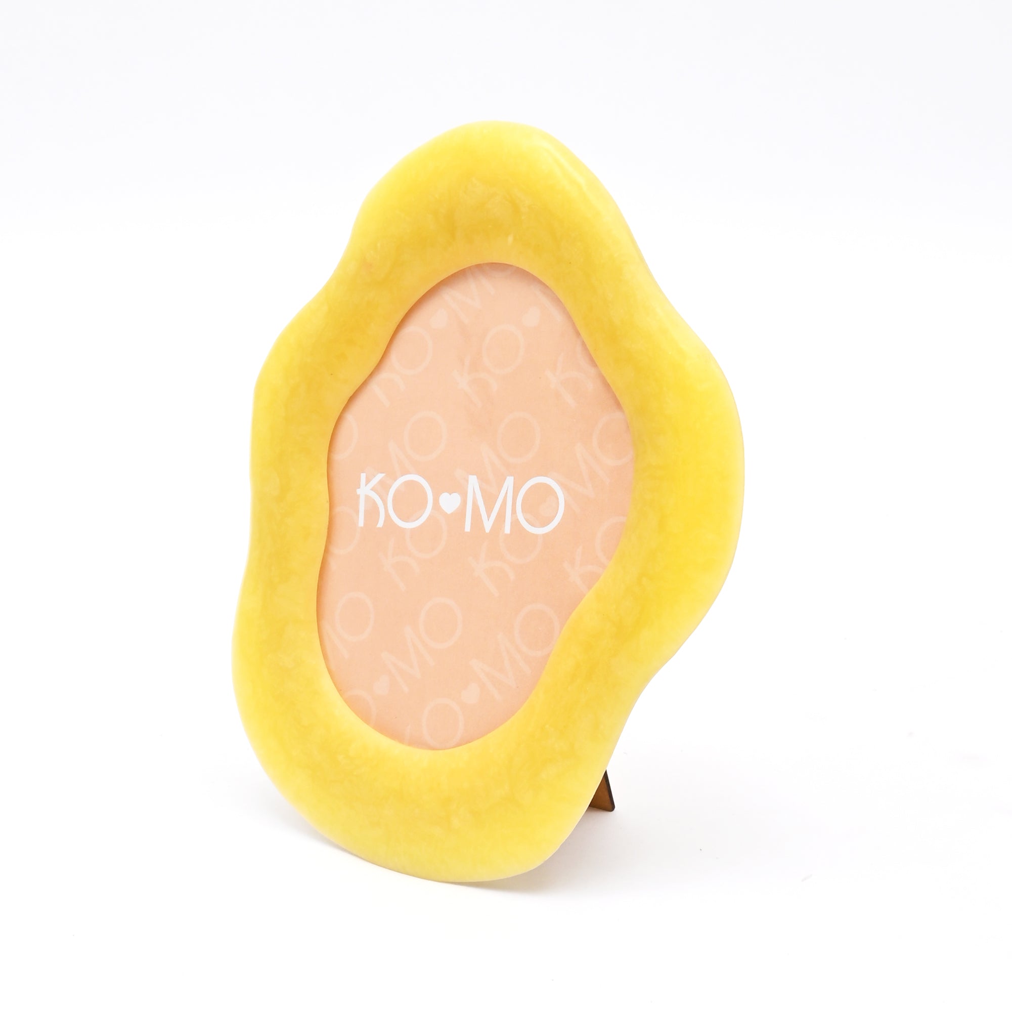 Yellow Organic Shape Photo Frame 5x7 Inch Resin Decor