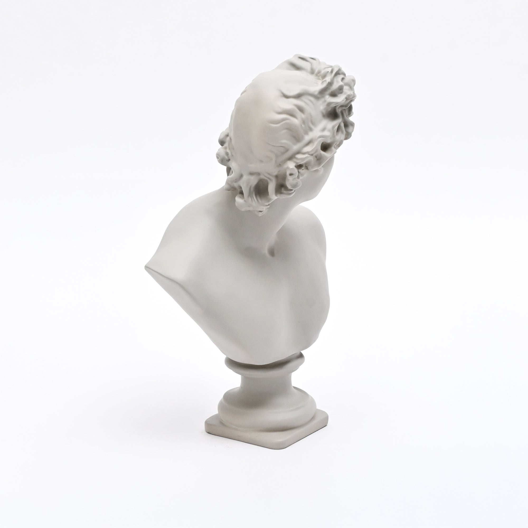 Grey Neo-Classical Bust Sculpture in Matte Resin