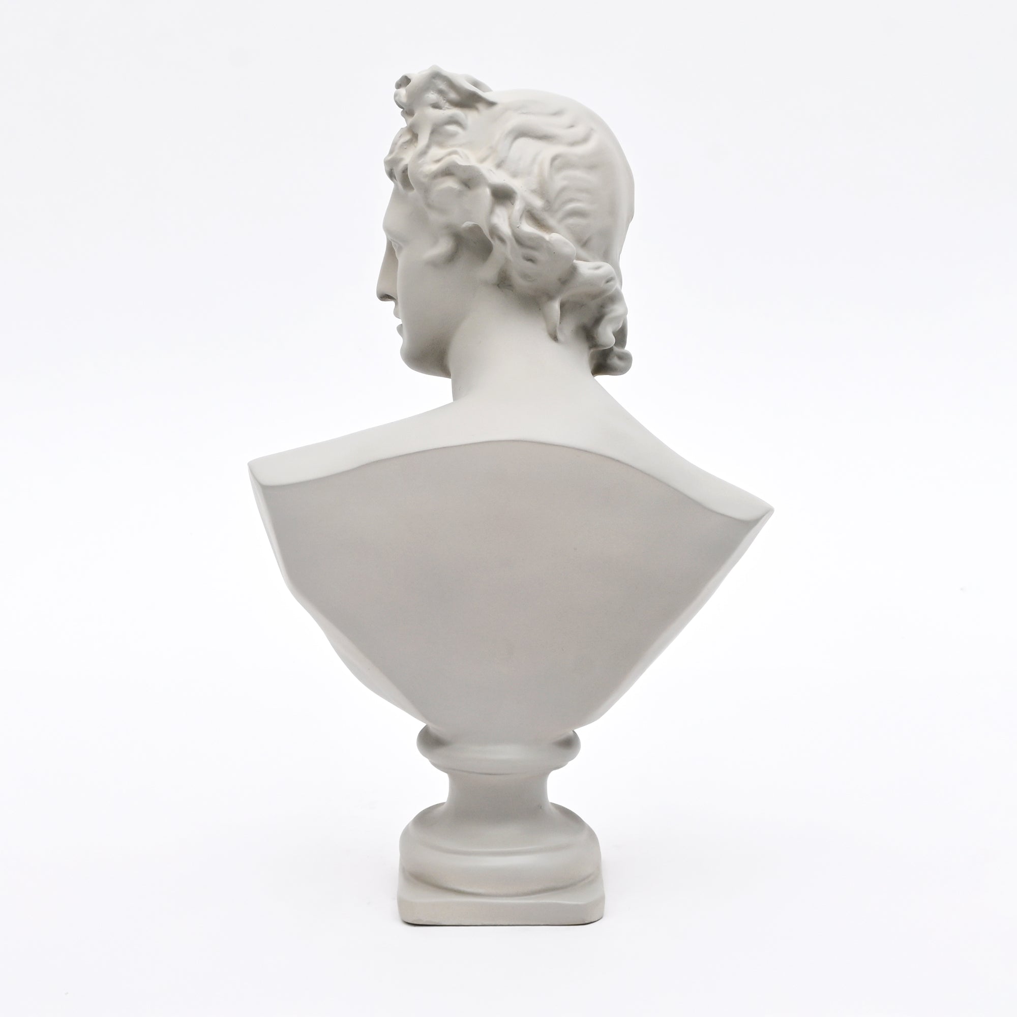 Grey Neo-Classical Bust Sculpture in Matte Resin