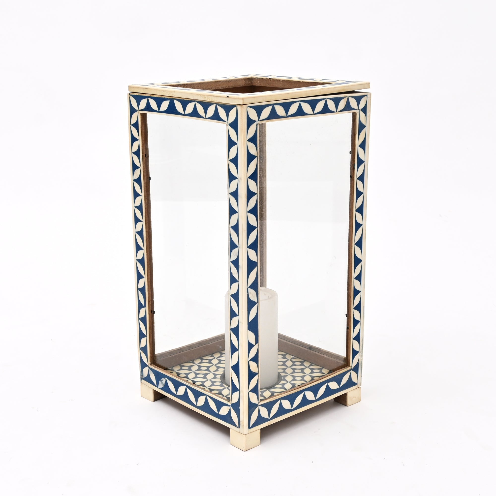 Moroccan Metal Lantern | Decorative Candle Holder | Ambient Indoor/Outdoor Light | Boho & Rustic Home Decor