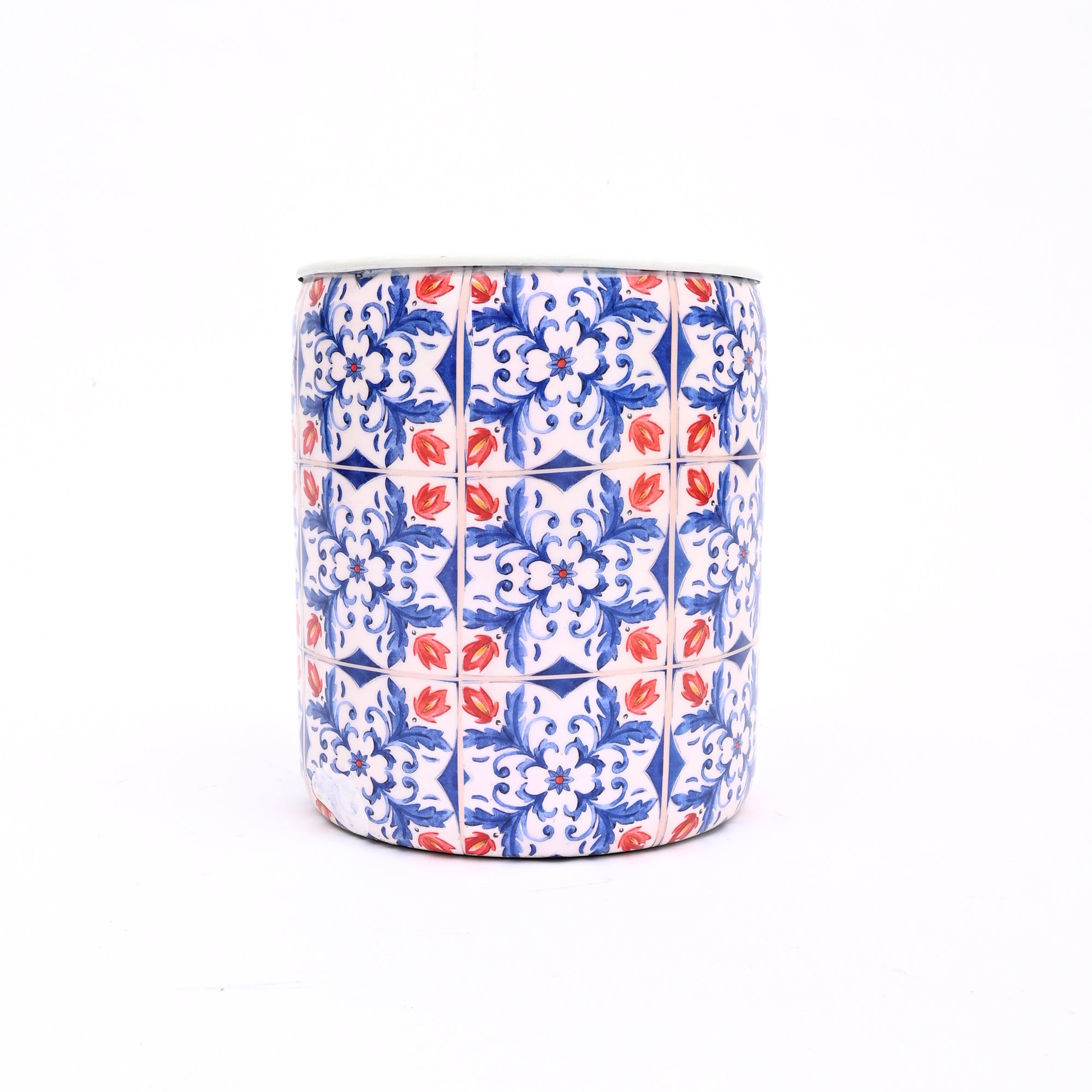 Large Round Floral Planter – Garden & Home Decorative Plant Pot