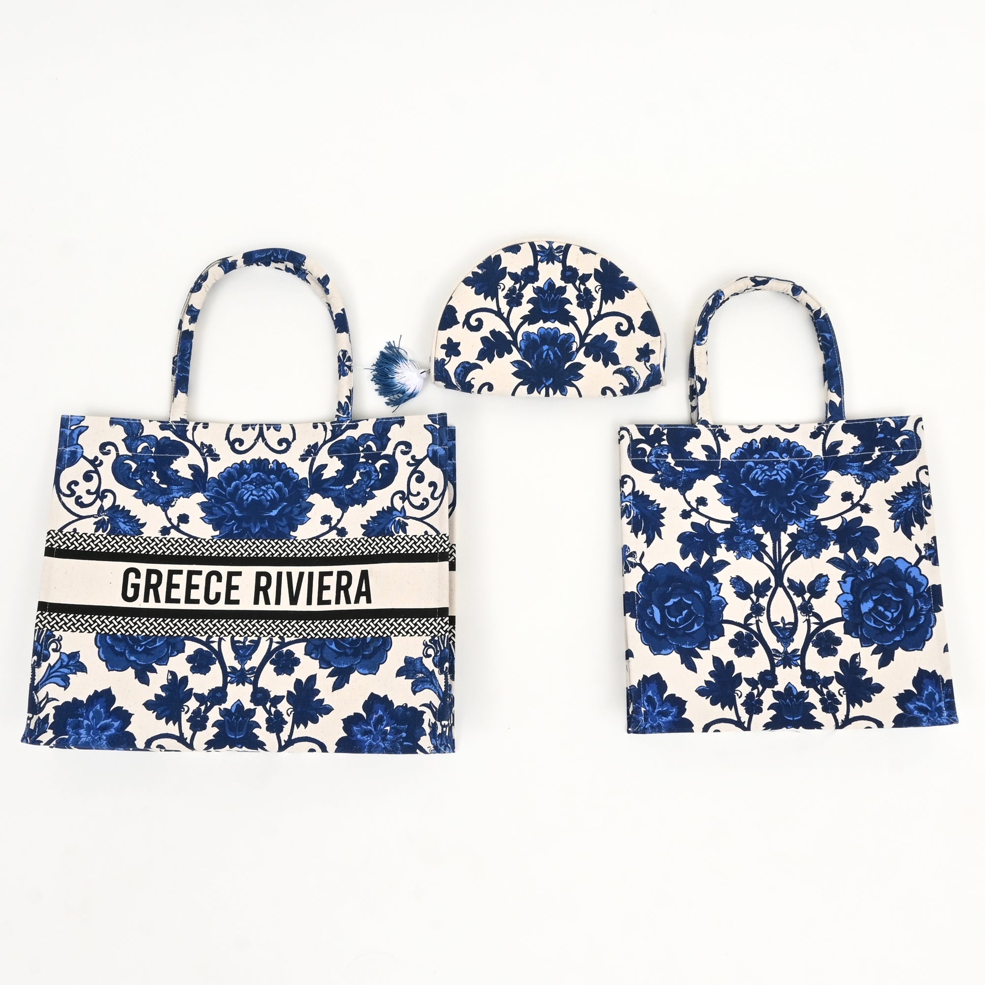Floral Canvas Gift Bag – Elegant Reusable Tote
