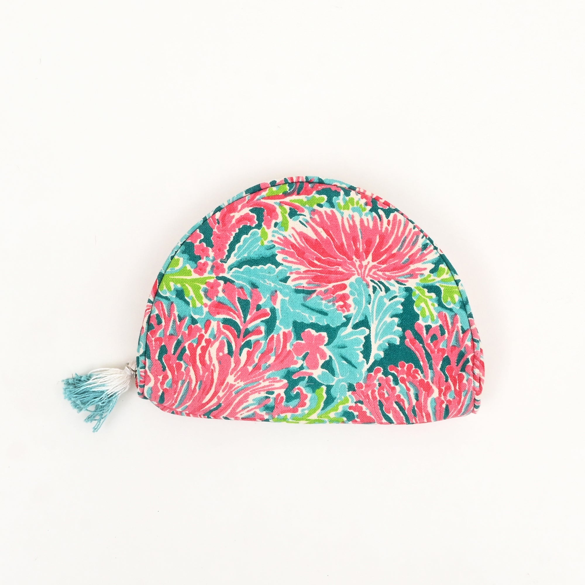 Reef Radiance Canvas Travel Case – Cotton Cosmetic Organizer