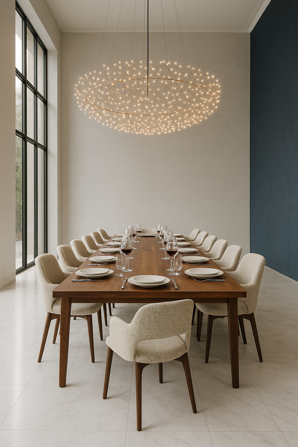 Disfrutar eetkamerstoelen roestbruin aan eettafel