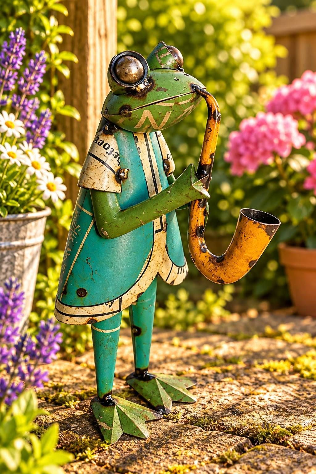 IJzeren kikker met saxofoon – art. 91629
