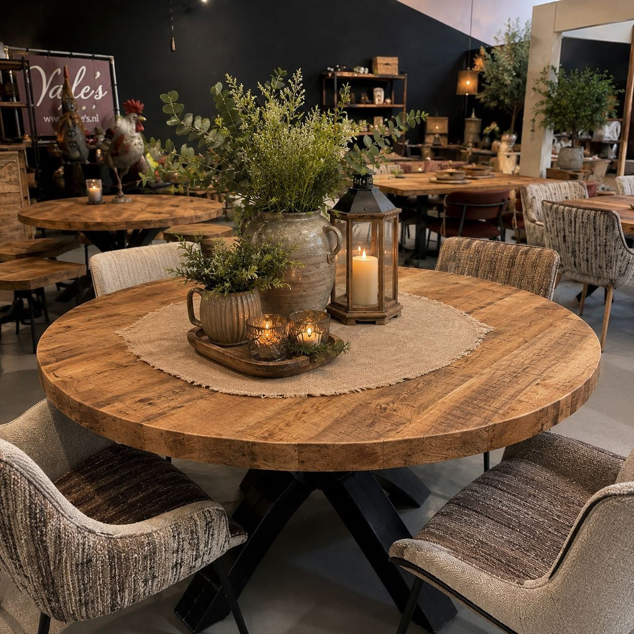 Ronde mango eettafel