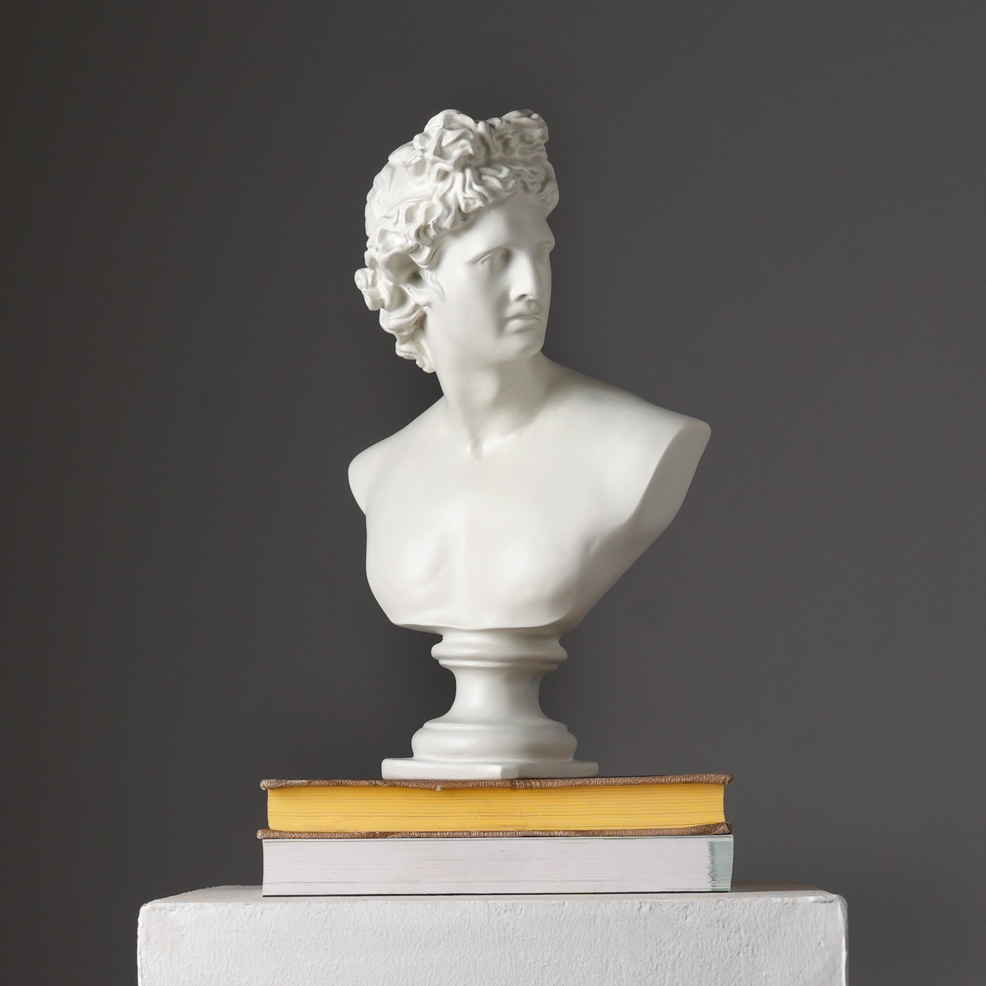 Ivory Neo-Classical Bust Sculpture in Matte Resin