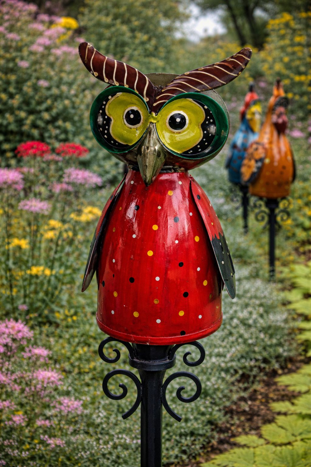 ARTICLE MADE OF IRON PAINTED OWL