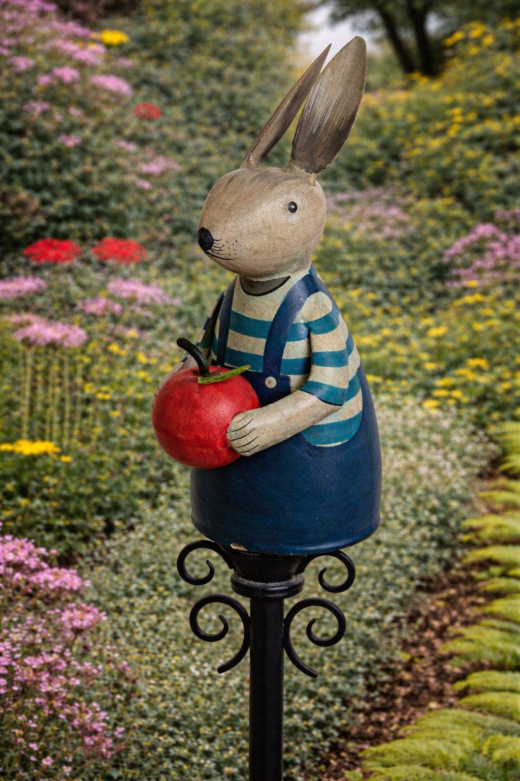 ARTICLE MADE OF IRON PAINTED RABBIT