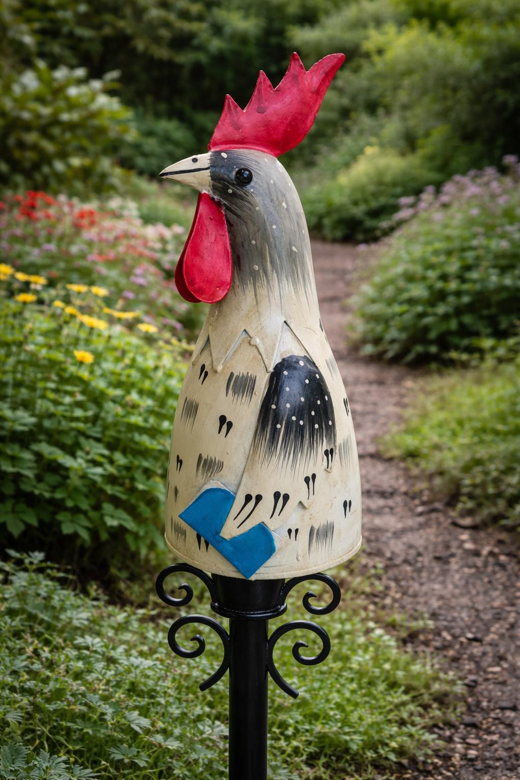 ARTICLE MADE OF IRON PAINTED ROOSTER