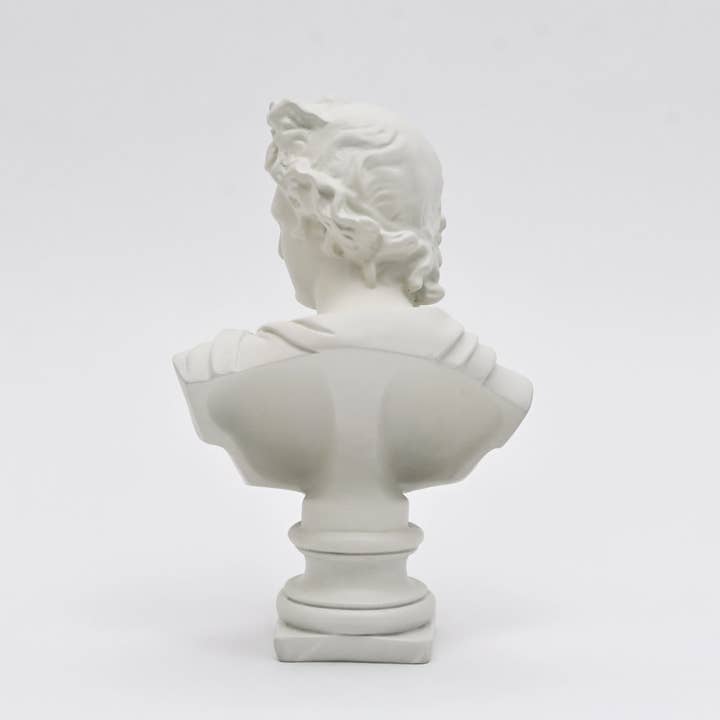 Ivory Greco-Roman Classical Bust Sculpture in Matte Resin