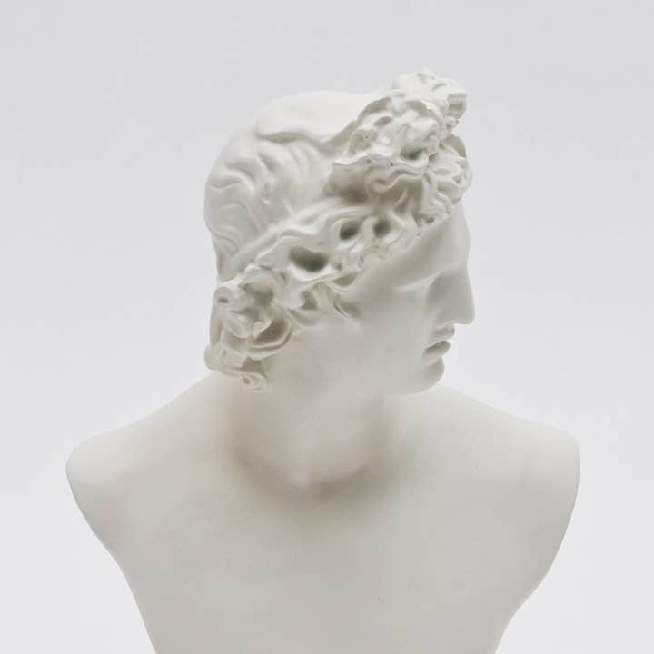 Ivory Neo-Classical Bust Sculpture in Matte Resin