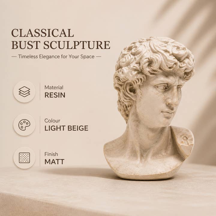 Beige Monochrome - Classical Bust Sculpture