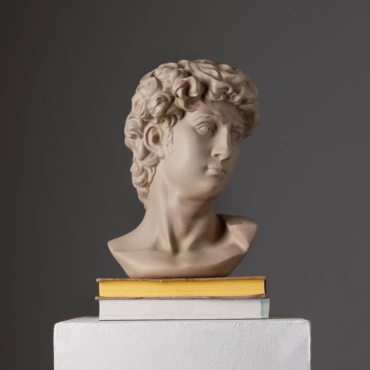 Beige Neo-Classical Bust Sculpture